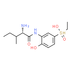 ChemSpider 2D Image | (2S)-2-amino-N-[5-(ethyl-hydroxy-oxo-$l^{5}-sulfanyl)-2-hydroxy-phenyl]-3-methyl-pentanamide | C14H23N2O4S