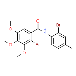 ChemSpider 2D Image | 2-Bromo-N-(2-bromo-4-methylphenyl)-3,4,5-trimethoxybenzamide | C17H17Br2NO4