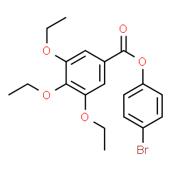 ChemSpider 2D Image | 4-Bromophenyl 3,4,5-triethoxybenzoate | C19H21BrO5