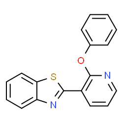 ChemSpider 2D Image | 2-(2-Phenoxy-3-pyridinyl)-1,3-benzothiazole | C18H12N2OS