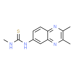 ChemSpider 2D Image | 1-(2,3-Dimethyl-6-quinoxalinyl)-3-methylthiourea | C12H14N4S