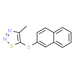 ChemSpider 2D Image | 4-Methyl-5-(2-naphthylsulfanyl)-1,2,3-thiadiazole | C13H10N2S2