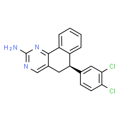 ChemSpider 2D Image | (6R)-6-(3,4-Dichlorophenyl)-5,6-dihydrobenzo[h]quinazolin-2-amine | C18H13Cl2N3