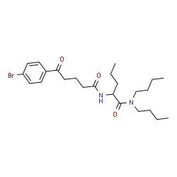 ChemSpider 2D Image | N~2~-[5-(4-Bromophenyl)-5-oxopentanoyl]-N,N-dibutylnorvalinamide | C24H37BrN2O3