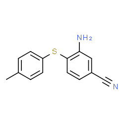 ChemSpider 2D Image | 3-Amino-4-[(4-methylphenyl)sulfanyl]benzonitrile | C14H12N2S