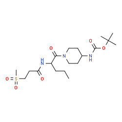 ChemSpider 2D Image | 2-Methyl-2-propanyl (1-{N-[3-(methylsulfonyl)propanoyl]norvalyl}-4-piperidinyl)carbamate | C19H35N3O6S