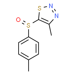 ChemSpider 2D Image | 4-Methyl-5-[(4-methylphenyl)sulfinyl]-1,2,3-thiadiazole | C10H10N2OS2