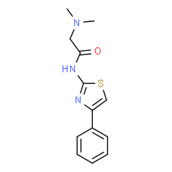 ChemSpider 2D Image | N~2~,N~2~-Dimethyl-N-(4-phenyl-1,3-thiazol-2-yl)glycinamide | C13H15N3OS