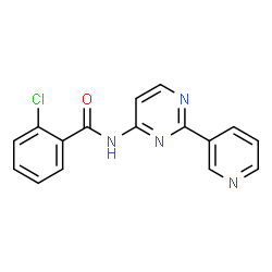 ChemSpider 2D Image | 2-Chloro-N-[2-(3-pyridinyl)-4-pyrimidinyl]benzamide | C16H11ClN4O