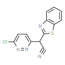 ChemSpider 2D Image | 1,3-Benzothiazol-2-yl(6-chloro-3-pyridazinyl)acetonitrile | C13H7ClN4S