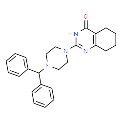 ChemSpider 2D Image | 2-[4-(Diphenylmethyl)-1-piperazinyl]-5,6,7,8-tetrahydro-4(1H)-quinazolinone | C25H28N4O