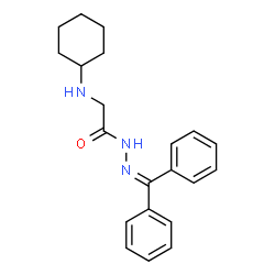 ChemSpider 2D Image | 2-(Cyclohexylamino)-N'-(diphenylmethylene)acetohydrazide | C21H25N3O