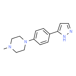 ChemSpider 2D Image | 1-Methyl-4-[4-(1H-pyrazol-5-yl)phenyl]piperazine | C14H18N4