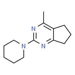 ChemSpider 2D Image | 4-Methyl-2-(1-piperidinyl)-6,7-dihydro-5H-cyclopenta[d]pyrimidine | C13H19N3