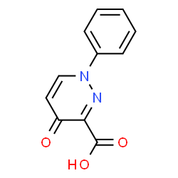 ChemSpider 2D Image | 4-oxo-1-phenylpyridazine-3-carboxylic acid | C11H8N2O3