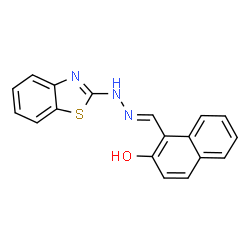 ChemSpider 2D Image | 1-[(E)-(1,3-Benzothiazol-2-ylhydrazono)methyl]-2-naphthol | C18H13N3OS
