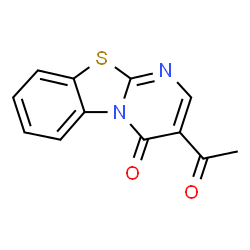ChemSpider 2D Image | 3-Acetyl-4H-pyrimido[2,1-b][1,3]benzothiazol-4-one | C12H8N2O2S