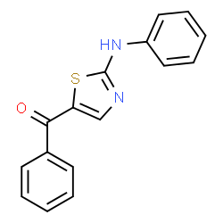ChemSpider 2D Image | (2-Anilino-1,3-thiazol-5-yl)(phenyl)methanone | C16H12N2OS