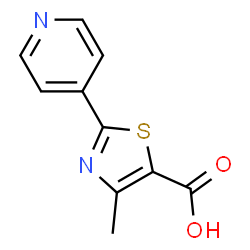 ChemSpider 2D Image | 2-(4-Pyridyl)-4-methylthiazole-5-carboxylic acid | C10H8N2O2S