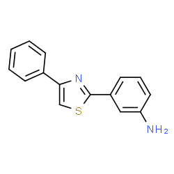 ChemSpider 2D Image | 3-(4-Phenyl-2-thiazolyl)benzenamine | C15H12N2S