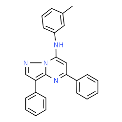 ChemSpider 2D Image | N-(3-Methylphenyl)-3,5-diphenylpyrazolo[1,5-a]pyrimidin-7-amine | C25H20N4