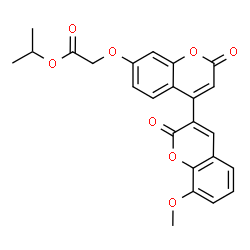 ChemSpider 2D Image | Isopropyl [(8-methoxy-2,2'-dioxo-2H,2'H-3,4'-bichromen-7'-yl)oxy]acetate | C24H20O8
