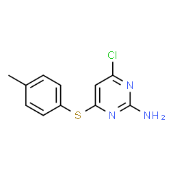 ChemSpider 2D Image | 4-Chloro-6-[(4-methylphenyl)sulfanyl]-2-pyrimidinamine | C11H10ClN3S