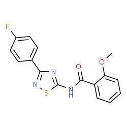 ChemSpider 2D Image | N-[3-(4-Fluorophenyl)-1,2,4-thiadiazol-5-yl]-2-methoxybenzamide | C16H12FN3O2S