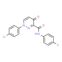 ChemSpider 2D Image | 1-(4-Chlorophenyl)-N-(4-fluorophenyl)-4-oxo-1,4-dihydro-3-pyridazinecarboxamide | C17H11ClFN3O2