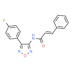ChemSpider 2D Image | (2E)-N-[4-(4-Fluorophenyl)-1,2,5-oxadiazol-3-yl]-3-phenylacrylamide | C17H12FN3O2