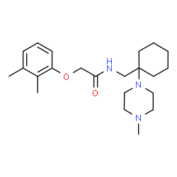 ChemSpider 2D Image | 2-(2,3-Dimethylphenoxy)-N-{[1-(4-methyl-1-piperazinyl)cyclohexyl]methyl}acetamide | C22H35N3O2