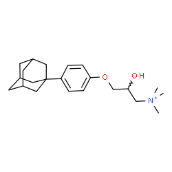 ChemSpider 2D Image | 3-[4-(Adamantan-1-yl)phenoxy]-2-hydroxy-N,N,N-trimethyl-1-propanaminium | C22H34NO2
