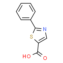 ChemSpider 2D Image | 2-Phenyl-5-thiazolecarboxylic acid | C10H7NO2S
