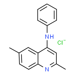 ChemSpider 2D Image | 4-Quinolinamine, 2,6-dimethyl-N-phenyl-, chloride (1:1) | C17H16ClN2