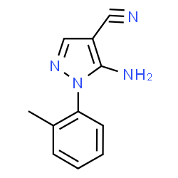 ChemSpider 2D Image | 5-Amino-1-(2-methylphenyl)-1H-pyrazole-4-carbonitrile | C11H10N4
