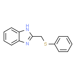 ChemSpider 2D Image | 1H-benzimidazol-2-ylmethyl phenyl sulfide | C14H12N2S