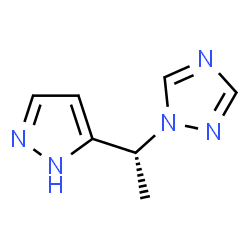 ChemSpider 2D Image | 1-[(1R)-1-(1H-Pyrazol-5-yl)ethyl]-1H-1,2,4-triazole | C7H9N5