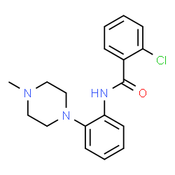 ChemSpider 2D Image | 2-Chloro-N-[2-(4-methyl-1-piperazinyl)phenyl]benzamide | C18H20ClN3O