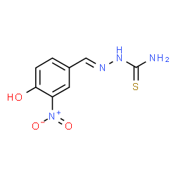 ChemSpider 2D Image | (2E)-2-(4-Hydroxy-3-nitrobenzylidene)hydrazinecarbothioamide | C8H8N4O3S
