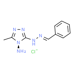 ChemSpider 2D Image | Benzaldehyde, chloride, 2-(4-amino-5-methyl-4H-1,2,4-triazol-3-yl)hydrazone (1:1) | C10H12ClN6