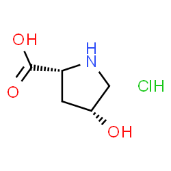ChemSpider 2D Image | cis-4-Hydroxy-D-proline HCl | C5H10ClNO3