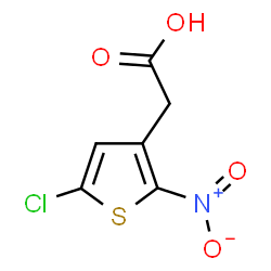 ChemSpider 2D Image | (5-Chloro-2-nitro-3-thienyl)acetic acid | C6H4ClNO4S