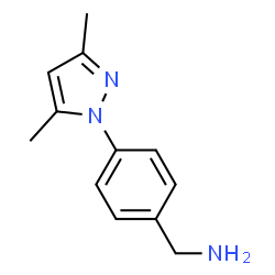 ChemSpider 2D Image | 4-(3,5-Dimethyl-1H-pyrazol-1-yl)benzenemethanamine | C12H15N3
