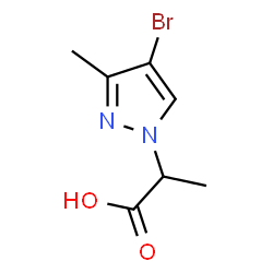 ChemSpider 2D Image | 2-(4-bromo-3-methylpyrazol-1-yl)propanoic acid | C7H9BrN2O2