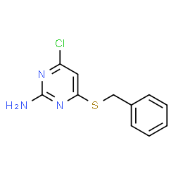 ChemSpider 2D Image | 4-(Benzylsulfanyl)-6-chloro-2-pyrimidinamine | C11H10ClN3S