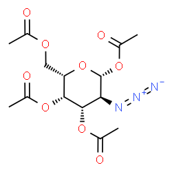 ChemSpider 2D Image | 1,3,4,6-Tetra-O-acetyl-2-azido-2-deoxy-beta-L-galactopyranose | C14H19N3O9