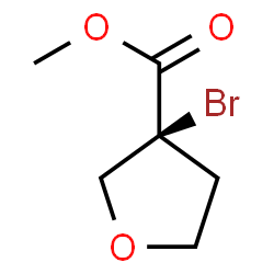 ChemSpider 2D Image | Methyl (3S)-3-bromotetrahydro-3-furancarboxylate | C6H9BrO3