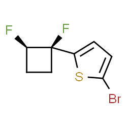 ChemSpider 2D Image | 2-Bromo-5-[(1S,2R)-1,2-difluorocyclobutyl]thiophene | C8H7BrF2S