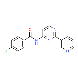 ChemSpider 2D Image | 4-Chloro-N-[2-(3-pyridinyl)-4-pyrimidinyl]benzamide | C16H11ClN4O