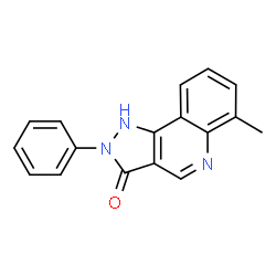 ChemSpider 2D Image | 6-Methyl-2-phenyl-1,2-dihydro-3H-pyrazolo[4,3-c]quinolin-3-one | C17H13N3O
